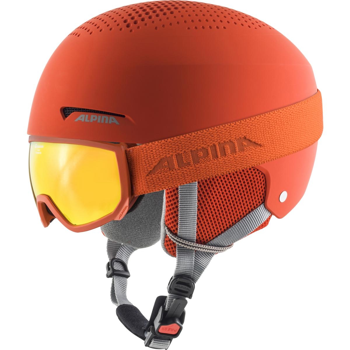 Шлем Alpina Zupo Set (+ маска Scarabeo Jr.) Pumpkin-Orange, год  2022