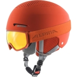 Шлем Alpina Zupo Set (+ маска Scarabeo Jr.) Pumpkin-Orange (2022)
